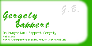 gergely bappert business card